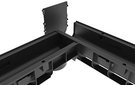 Торцевая заглушка универсальная для лотка водоотводного Gidrolica Standart/Standart Plus DN100, пластиковая