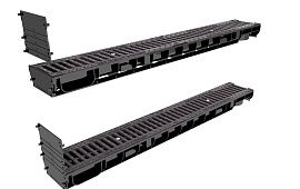 Торцевая заглушка универсальная для лотка водоотводного Gidrolica Standart/Standart Plus DN100, пластиковая